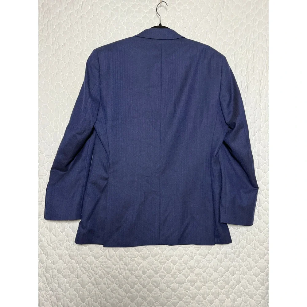 Jos A Bank 100% Wool 42 Long Dark Blue‎ Suit Sports Jacket Blazer